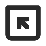 Arrow Top Left 3 Square SVG Icon